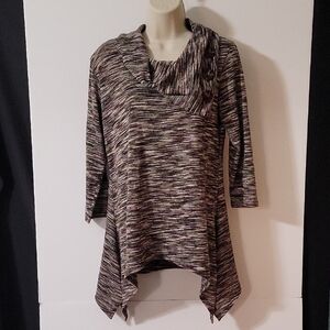 Coco Bianco Cowl Neck Tunic, Size M